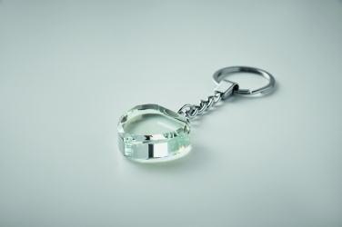 Logotrade promotional item picture of: Glass heart award key ring