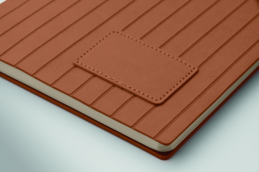 Logo trade promotional giveaway photo of: A5 notebook in smokey PU