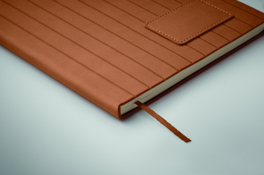 Logo trade business gifts image of: A5 notebook in smokey PU