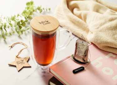 Logo trade promotional items picture of: Double wall glass mug 450ml