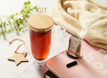 Logo trade promotional giveaways picture of: Double wall glass mug 450ml