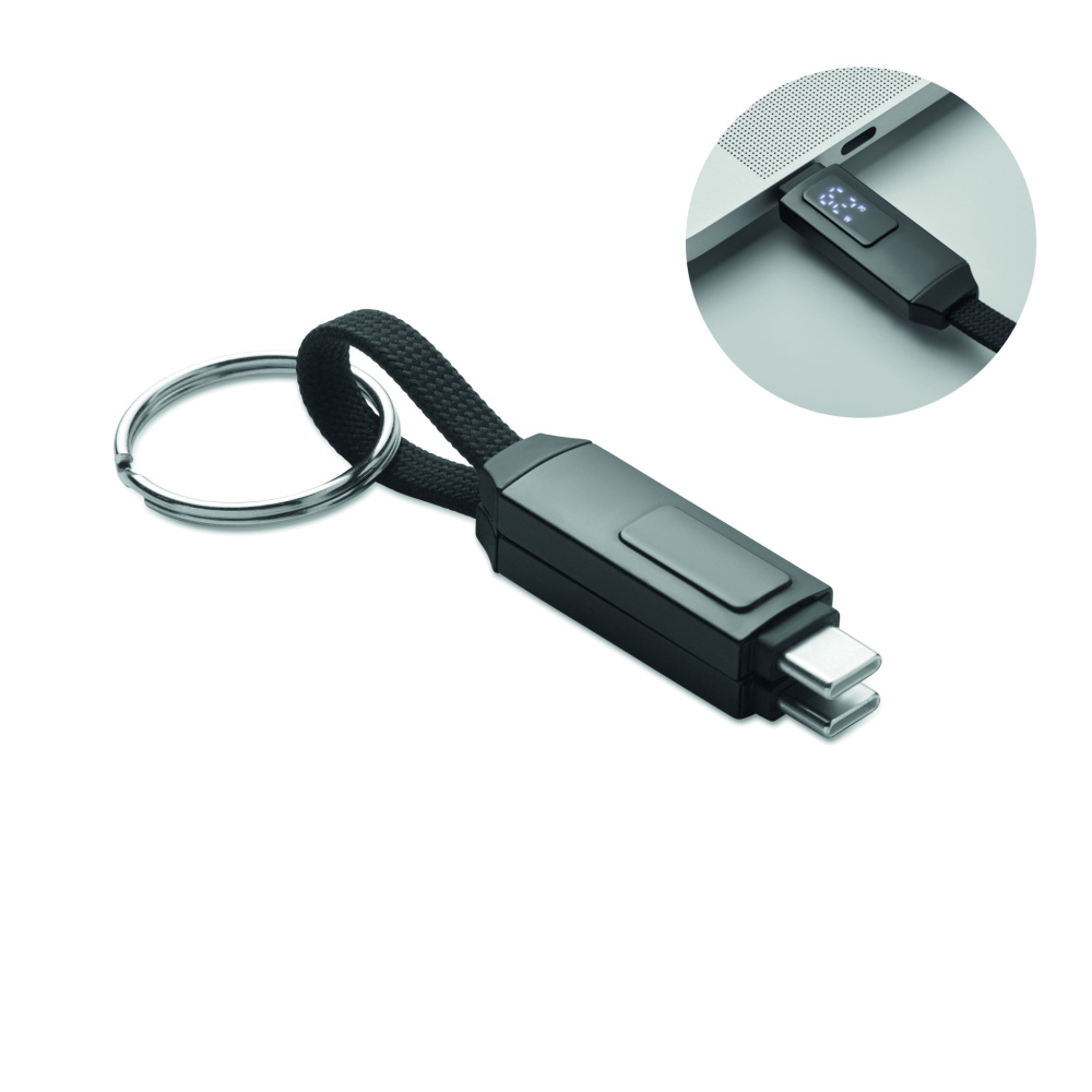 Logotrade business gift image of: 60W charging cable keyring