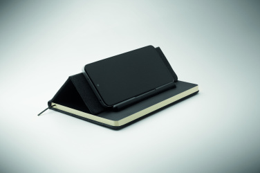 Logo trade promotional merchandise image of: A5 notebook with phone holder