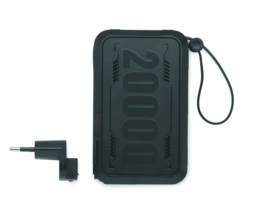 Logo trade business gift photo of: Power bank 20000 mAh in ABS