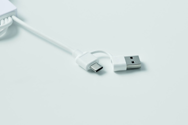 Logo trade promotional giveaways image of: 2 in 1 charging cable type-C