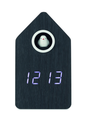 Logo trade promotional giveaway photo of: MDF cuckoo alarm clock