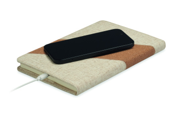 Logo trade promotional products picture of: A5 notebook with 15W charger