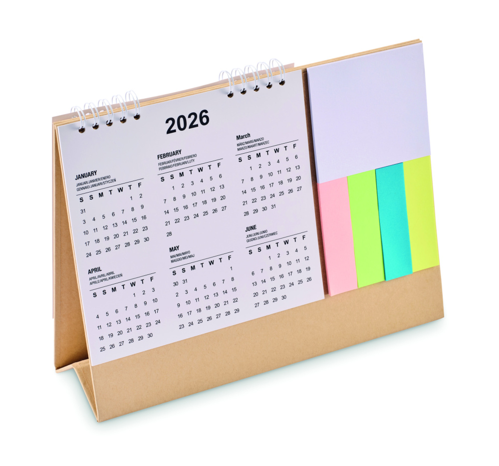 Logo trade corporate gift photo of: Desk calendar with memo pad