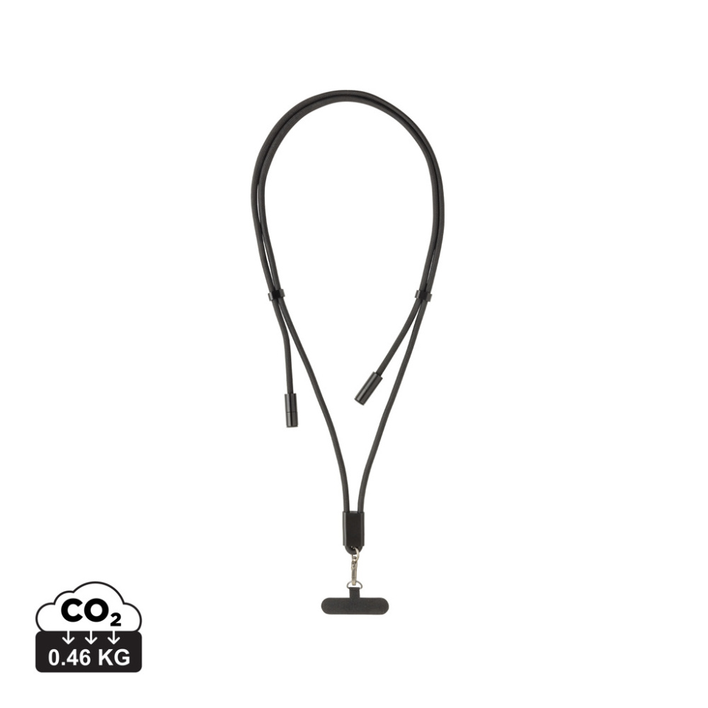Logotrade promotional gift image of: LoopAmp RCS RPET adjustable phone cord with 60W cable