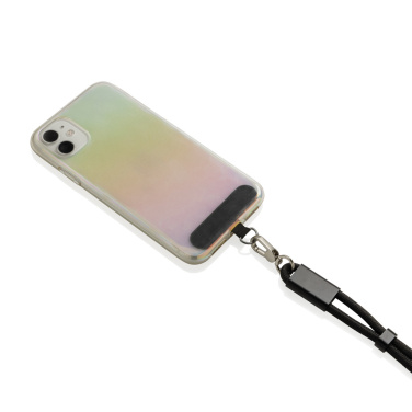 Logo trade promotional products picture of: LoopAmp RCS RPET adjustable phone wrist strap 60W cable