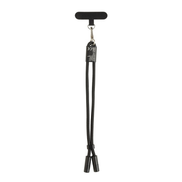 Logotrade advertising products photo of: LoopAmp RCS RPET adjustable phone wrist strap 60W cable