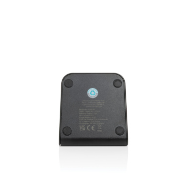 Logotrade business gift image of: VoltPerch RCS recycled plastic 15W magnetic wireless charger