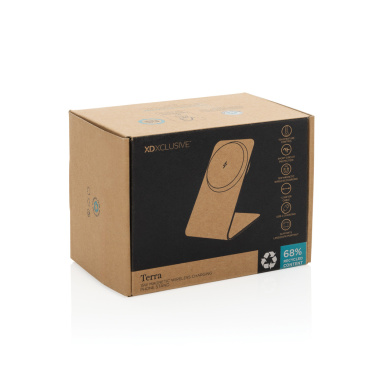 Logo trade promotional giveaways picture of: Terra aluminium 15W magnetic wireless charging phone stand