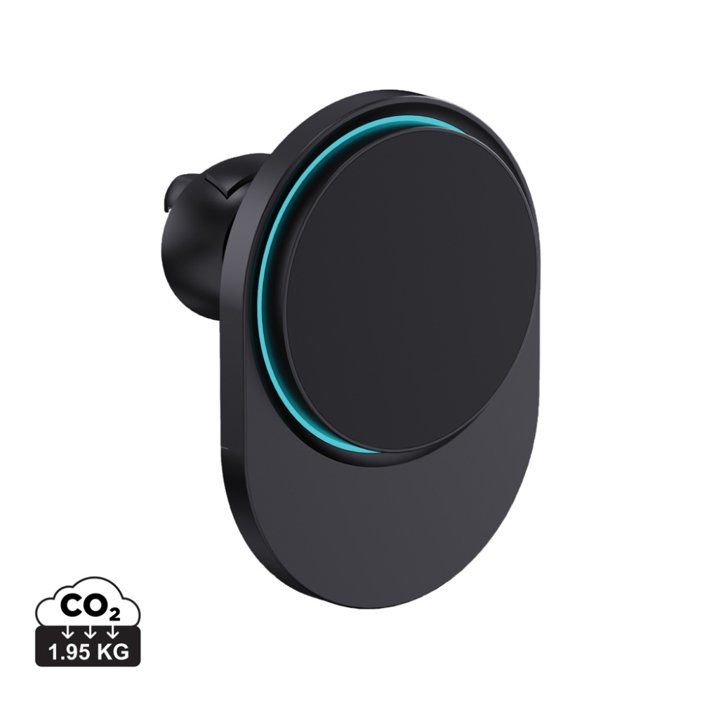 Logo trade promotional items image of: PowerCruze RCS rplastic 15W magnetic charging car holder