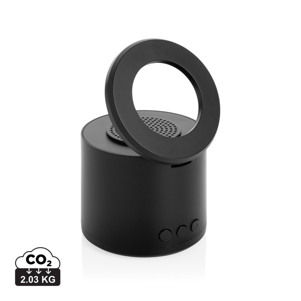 Logo trade business gifts image of: Magpulse RCS recycled plastic 3W speaker w/magnetic holder