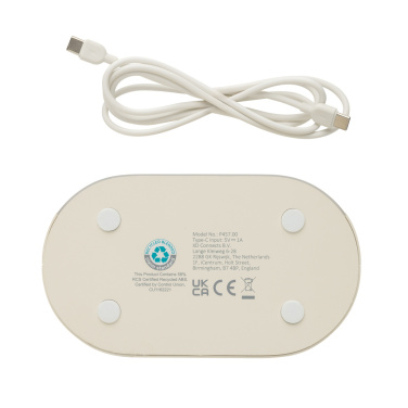 Logo trade corporate gifts picture of: LumaRise RCS reycled plastic white noise alarm clock