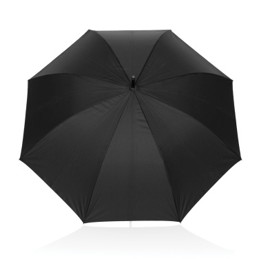 Logo trade promotional product photo of: Swiss Peak Vero Aware™ RPET 25” umbrella w luxe handle