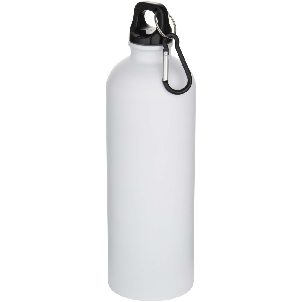 Logo trade promotional gifts image of: Oregon 750 ml matte RCS recycled single wall stainless steel water bottle with carabiner