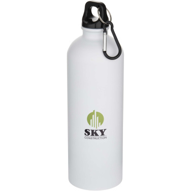 Logo trade business gift photo of: Oregon 750 ml matte RCS recycled single wall stainless steel water bottle with carabiner