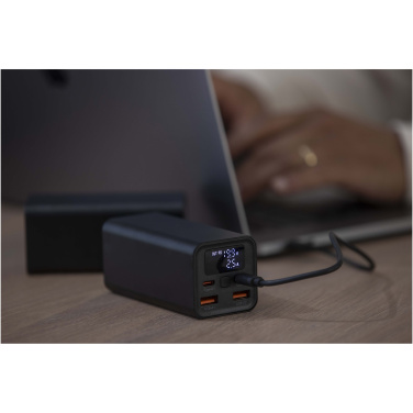 Logotrade promotional product image of: Acamar 20.000 mAh 70W recycled aluminium laptop power bank