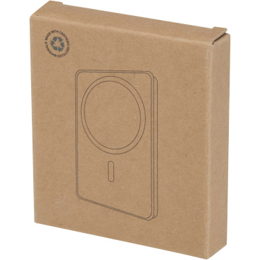 Logo trade business gift photo of: Acrab 5000 mAh 15W magnetic wireless power bank with 20W PD - made from recycled plastic