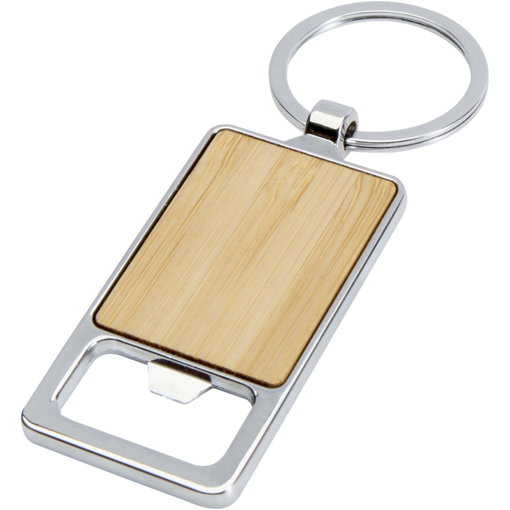 Logotrade promotional giveaway picture of: Snapper bamboo keychain with bottle opener