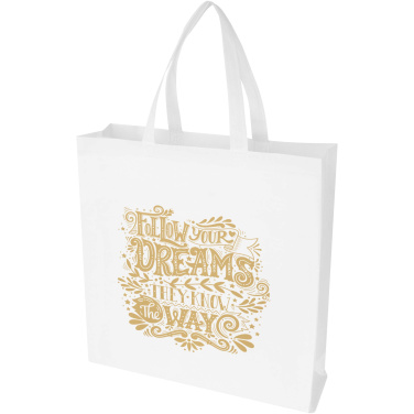 Logotrade promotional item picture of: EcoSeal GRS recycled nonwoven gusset tote bag 12L