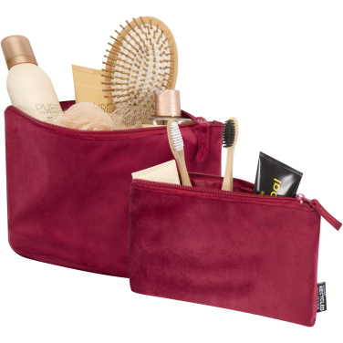 Logotrade business gift image of: Swift GRS recycled velvet toiletry bag set