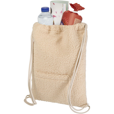 Logo trade promotional merchandise image of: Bear GRS recycled sherpa drawstring backpack 9L