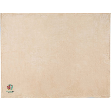 Logo trade corporate gifts image of: Ashen GRS recycled sherpa blanket