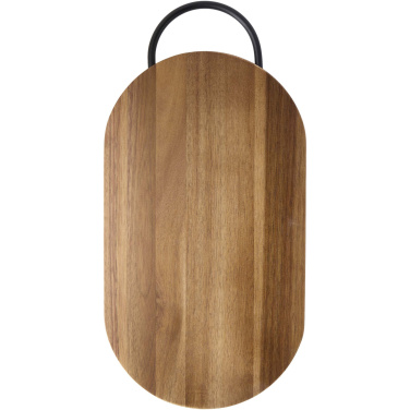 Logo trade advertising products image of: Prestige acacia wood chopping board with bread knife