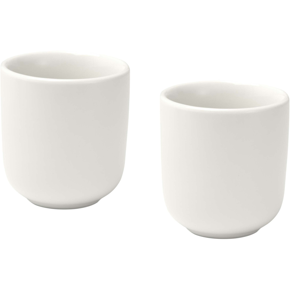 Logo trade promotional merchandise picture of: Male 90 ml ceramic espresso cups - set of 2