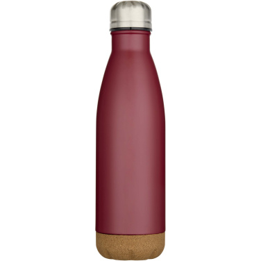 Logotrade promotional gift image of: Cove 500 ml double wall vacuum insulated stainless steel water bottle with cork details