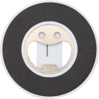 Logotrade promotional item image of: Ain recycled plastic magnetic phone stand with bottle opener