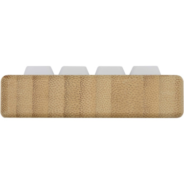 Logotrade corporate gift picture of: Algol recycled plastic phone stand and fidget toy with bamboo details