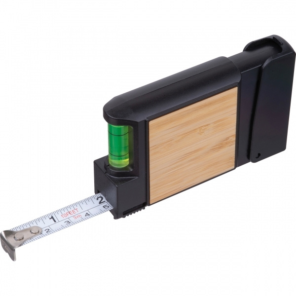 Logo trade corporate gift photo of: 3-Meter Tape Measure with Level HALIFAX