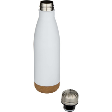 Logo trade promotional items picture of: Cove 500 ml double wall vacuum insulated stainless steel water bottle with cork details