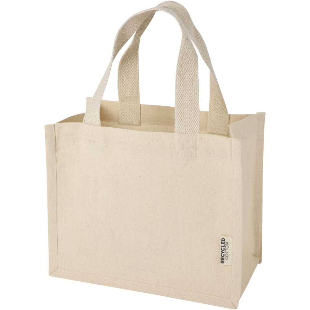 Logotrade promotional item picture of: Odessa 220 g/m² GRS recycled cotton mini gusset tote bag 9L