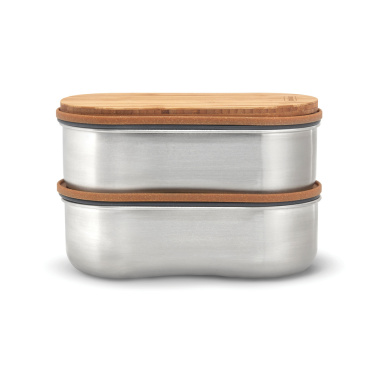 Logotrade promotional product picture of: Black+Blum Stainless Steel Double Bento Box
