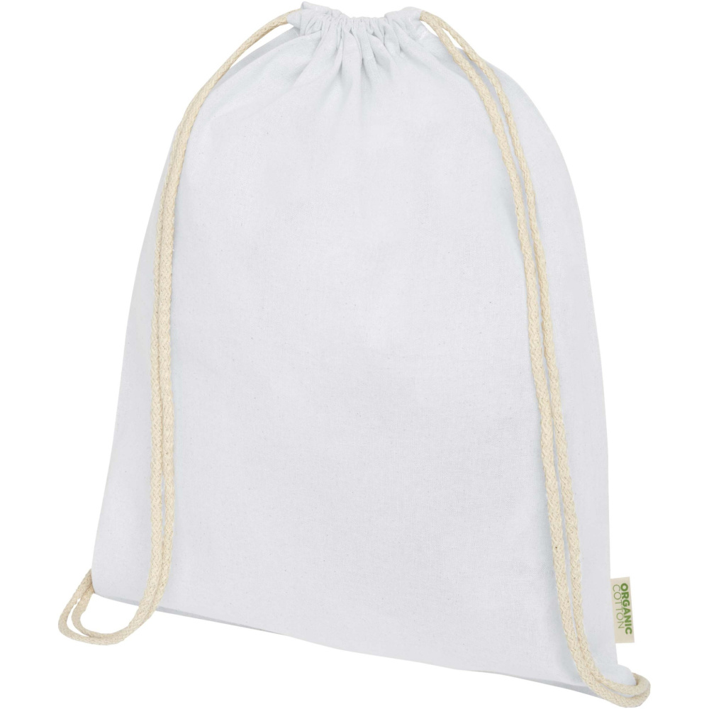 Logo trade promotional item photo of: Odisha 140 g/m² OCS organic drawstring bag 5L