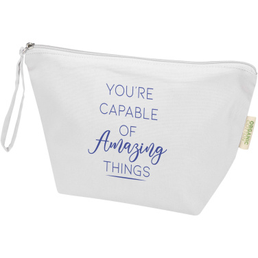 Logo trade promotional merchandise photo of: Odisha 180 g/m² OCS organic large accessory pouch 3L