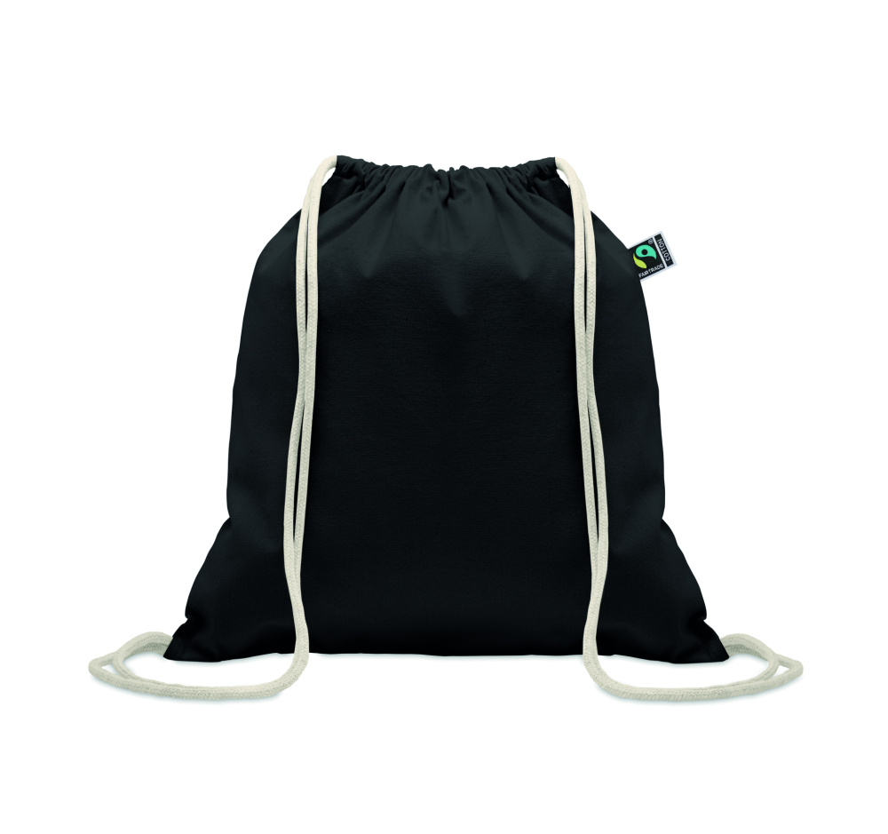 Logotrade promotional item picture of: Drawstring bag Fairtrade 180gr
