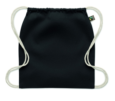 Logo trade promotional products picture of: Drawstring bag Fairtrade 180gr