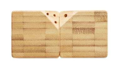 Logo trade promotional products image of: Bamboo salt & pepper set