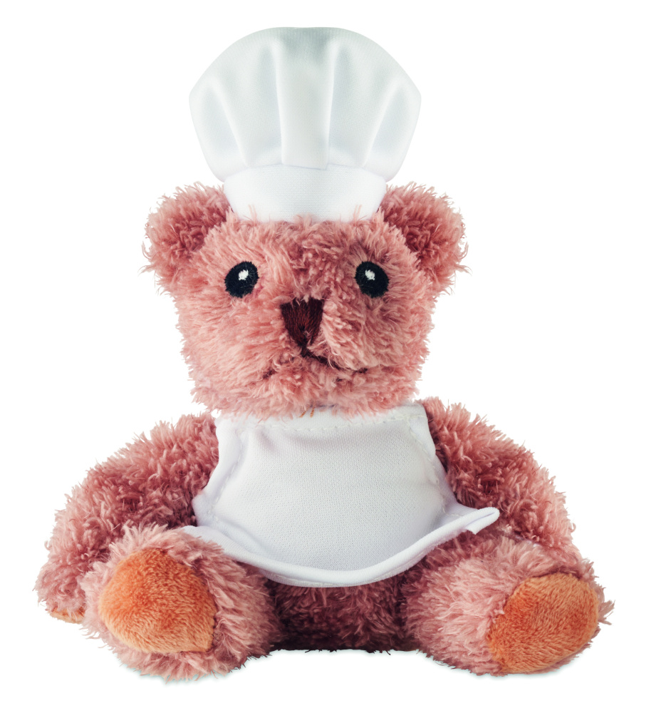 Logo trade corporate gifts image of: Teddy bear plush chef