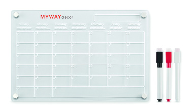 Logo trade promotional gifts picture of: Magnetic acrylic planner