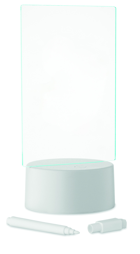 Logo trade promotional giveaways image of: Light-up LED memo board