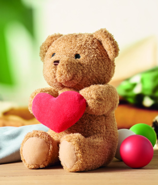Logo trade promotional item photo of: Teddy bear with heart 23cm