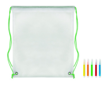 Logo trade promotional merchandise image of: Non woven kids bag with pens