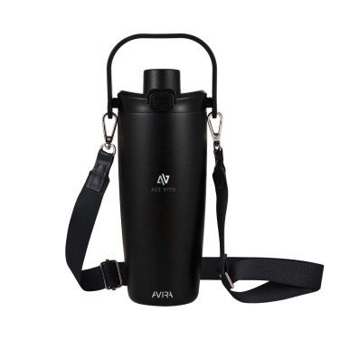 Logo trade promotional gift photo of: Avira Ayala RCS re-steel duosip lockable crossbody tumbler